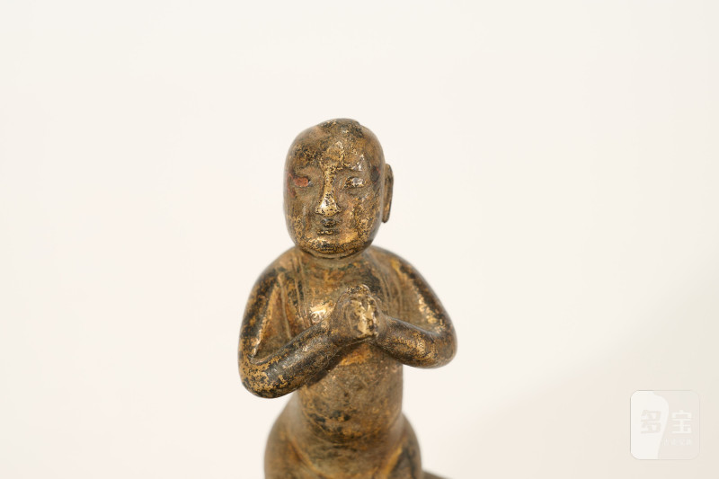 Lot956 明 铜鎏金童子沐浴摆件 - 图3